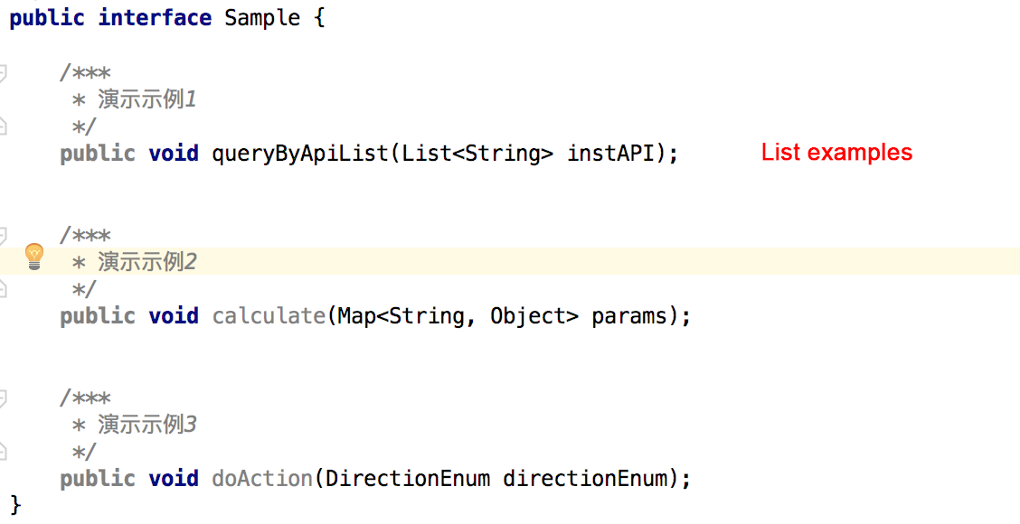 List example